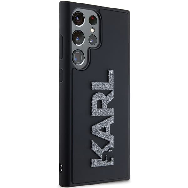 Karl Lagerfeld 3D Rubber Glitter Logo - θήκη για Samsung Galaxy S23 Ultra - Μαύρο - Image 3