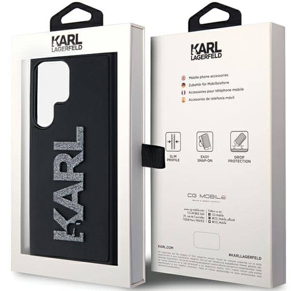 Karl Lagerfeld 3D Rubber Glitter Logo - θήκη για Samsung Galaxy S23 Ultra - Μαύρο - Image 7