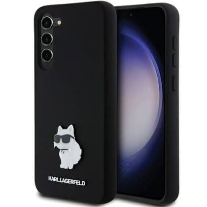 Karl Lagerfeld Silicone Choupette Metal Pin - θήκη για Samsung Galaxy S23+ - Μαύρο