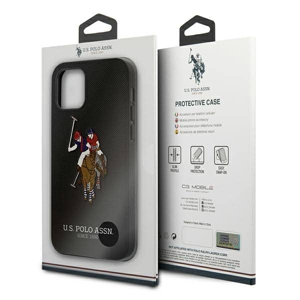 U.S. Polo Assn. Polo Embroidery - θήκη για Apple iPhone 12 / Pro - Μαύρο - Image 8