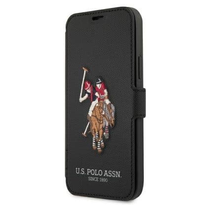 US Polo USFLBKP12LPUGFLBK iPhone 12 Pro Max 6,7" μαύρο/ black book Polo Embroidery Collection