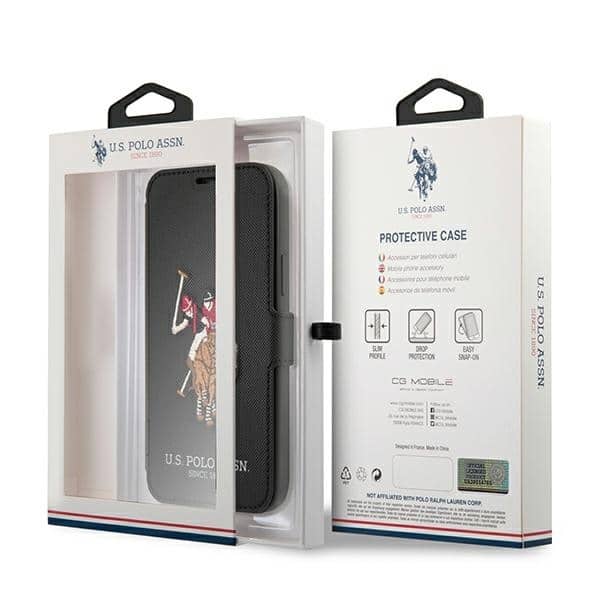 US Polo USFLBKP12LPUGFLBK iPhone 12 Pro Max 6,7" μαύρο/ black book Polo Embroidery Collection - Image 7