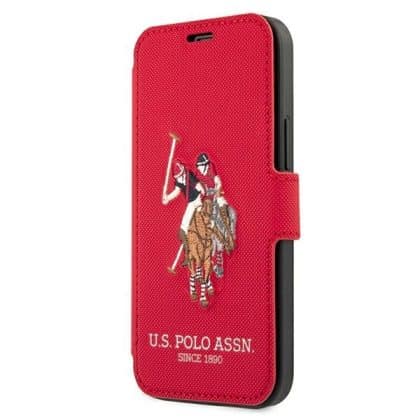 US Polo USFLBKP12LPUGFLRE iPhone 12 Pro Max 6,7" κόκκινο book Polo Embroidery Collection