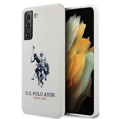 US Polo USHCS21MSLHRWH S21+ G996 λευκό Silicone Logo
