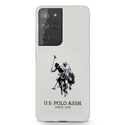 US Polo USHCS21LSLHRWH S21 Ultra G998 λευκό/white Silicone Logo
