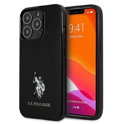 U.S. Polo Assn. Horses Logo - θήκη για Apple iPhone 13 / Pro - Μαύρο