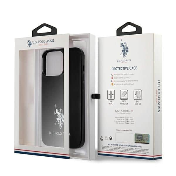U.S. Polo Assn. Horses Logo - θήκη για Apple iPhone 13 / Pro - Μαύρο - Image 8