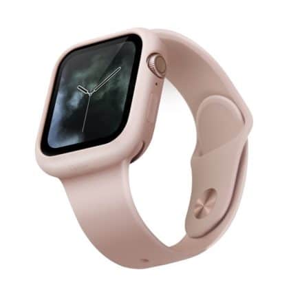UNIQ θήκη Lino για Apple Watch Series 4/5/6/SE 44mm, ροζ/ροζ ρουμπίνι