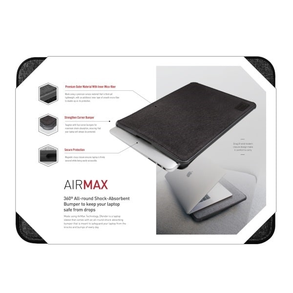 UNIQ θήκη Dfender για laptop 16" μαύρο/charcoal black - Image 2