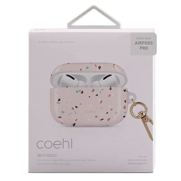 UNIQ θήκη Coehl Terrazzo AirPods Pro ροζ/ροζ ρουμπίνι - Image 3