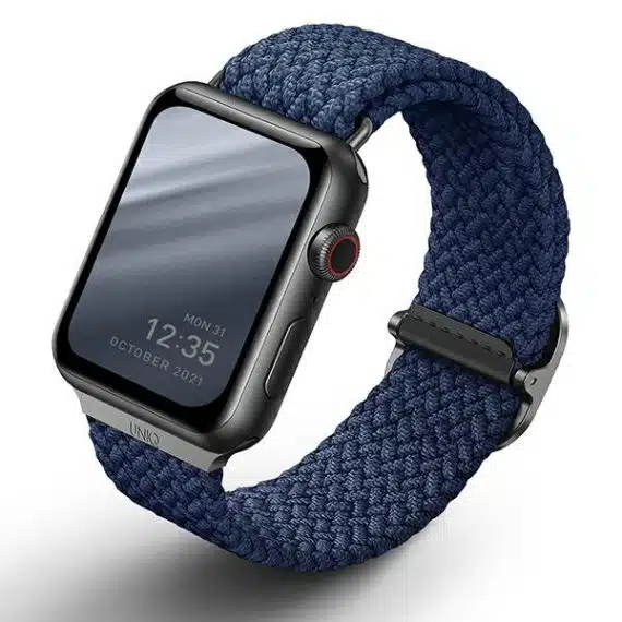 UNIQ ζώνη Aspen Apple Watch 40/38/41mm Series 1/2/3/4/5/6/7/8/9/SE/SE2 Braided μπλε/οξφόρδης μπλε