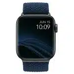 UNIQ ζώνη Aspen Apple Watch 40/38/41mm Series 1/2/3/4/5/6/7/8/9/SE/SE2 Braided μπλε/οξφόρδης μπλε - Image 4