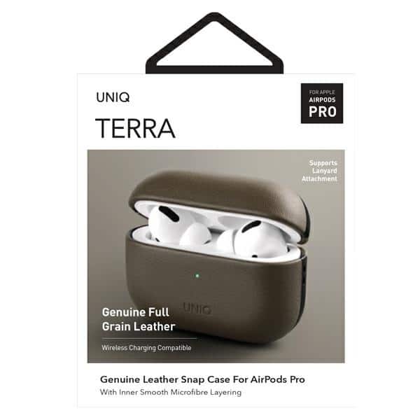 UNIQ θήκη Terra AirPods Pro Genuine Leather ελιάς/olive - Image 7