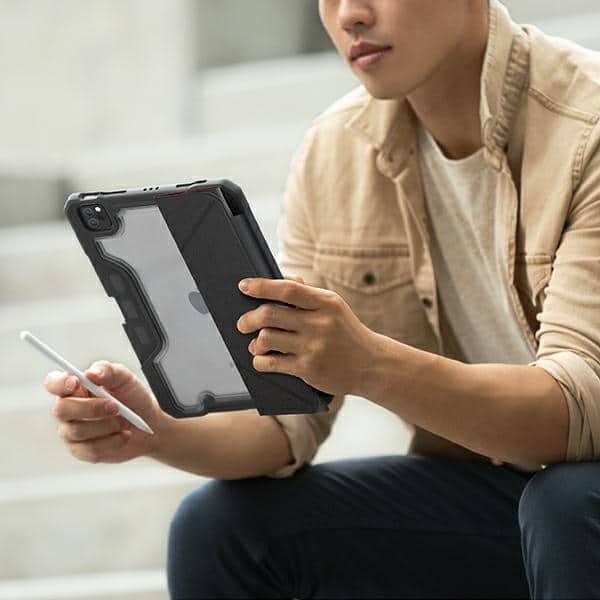 UNIQ θήκη Trexa για iPad Pro 11" 2021/2020 Αντιμικροβιακή μαύρη/black - Image 5