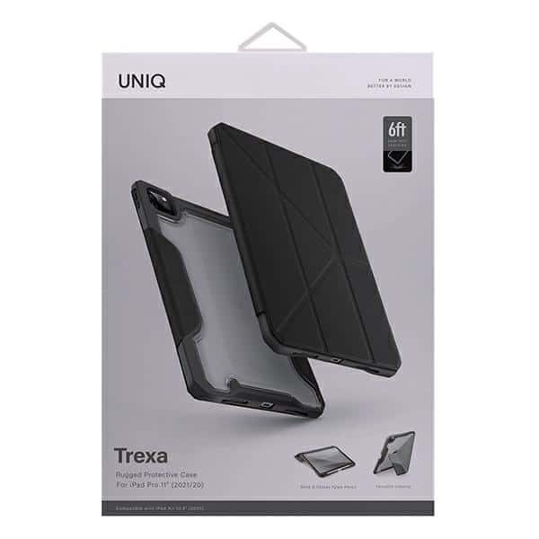 UNIQ θήκη Trexa για iPad Pro 11" 2021/2020 Αντιμικροβιακή μαύρη/black - Image 8