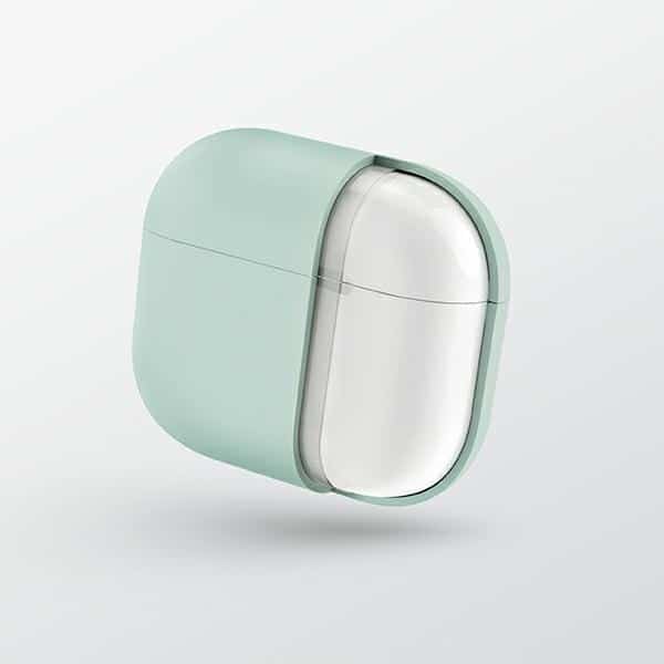 UNIQ θήκη Lino AirPods 3ης γενιάς Σιλικόνης σε γκρι/ash grey - Image 4