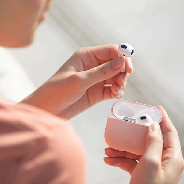 UNIQ θήκη Lino AirPods 3ης γενιάς Σιλικόνης σε γκρι/ash grey - Image 5