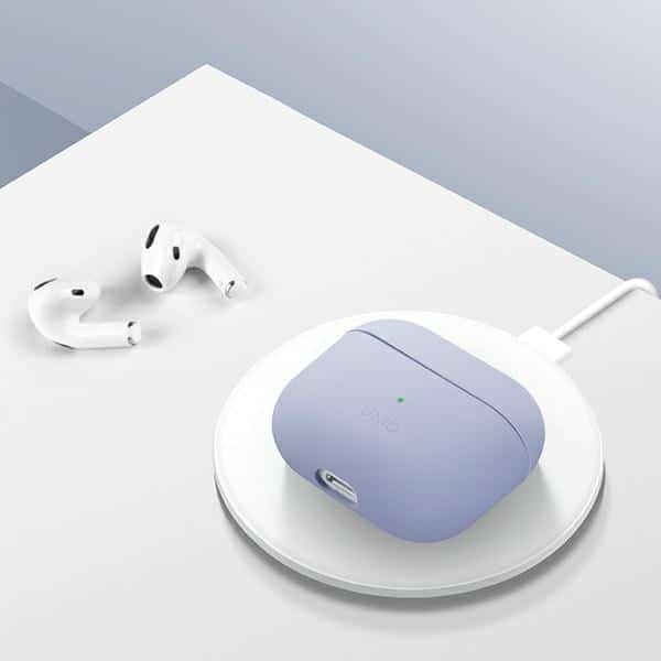 UNIQ θήκη Lino AirPods 3ης γενιάς Σιλικόνης σε γκρι/ash grey - Image 6