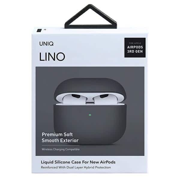 UNIQ θήκη Lino AirPods 3ης γενιάς Σιλικόνης σε γκρι/ash grey - Image 7