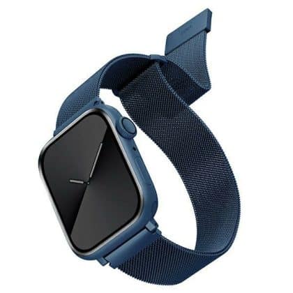 UNIQ pasek Dante Apple Watch Series 1/2/3/4/5/6/7/8/9/SE/SE2 38/40/41mm Stainless Steel niebieski/cobalt blue