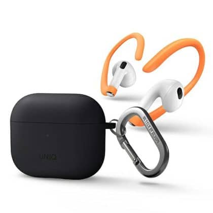UNIQ θήκη Nexo AirPods 3ης γενιάς + Ear Hooks από σιλικόνη γκρι