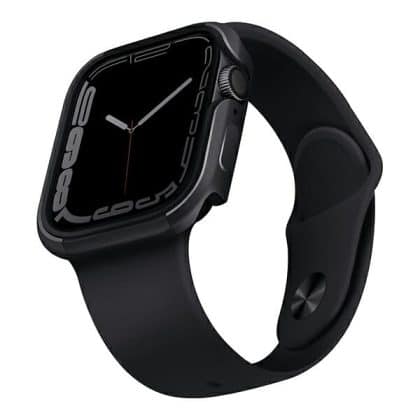 UNIQ θήκη Valencia για Apple Watch Series 4/5/6/7/8/9/SE/SE2 45/44mm. γραφίτης/graphite