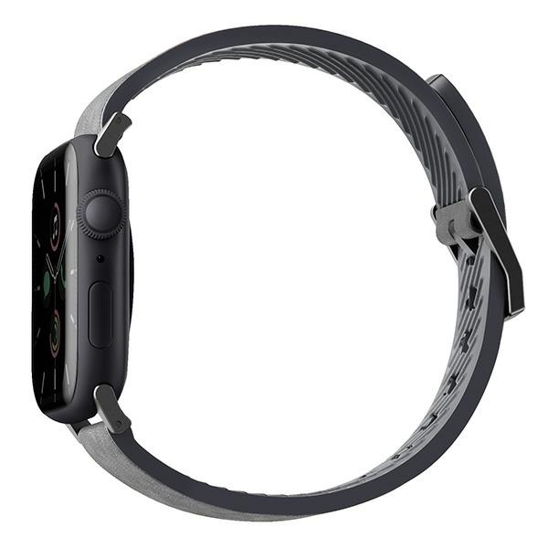 UNIQ pasek Straden Apple Watch Series 1/2/3/4/5/6/7/8/9/10/SE/SE2/Ultra/Ultra 2 42/44/45/49mm. Leather Hybrid Strap grey/szary - Image 2