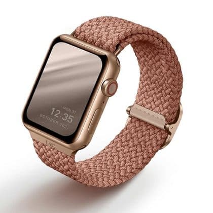 UNIQ pasek Aspen Apple Watch 40/38/41mm Series 1/2/3/4/5/6/7/8/9/SE/SE2 Braided różowy/grapefruit pink