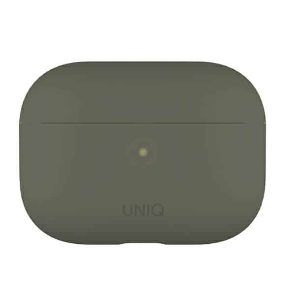 UNIQ θήκη Lino AirPods Pro Silicone γκρι/γκρι βρύα - Image 2