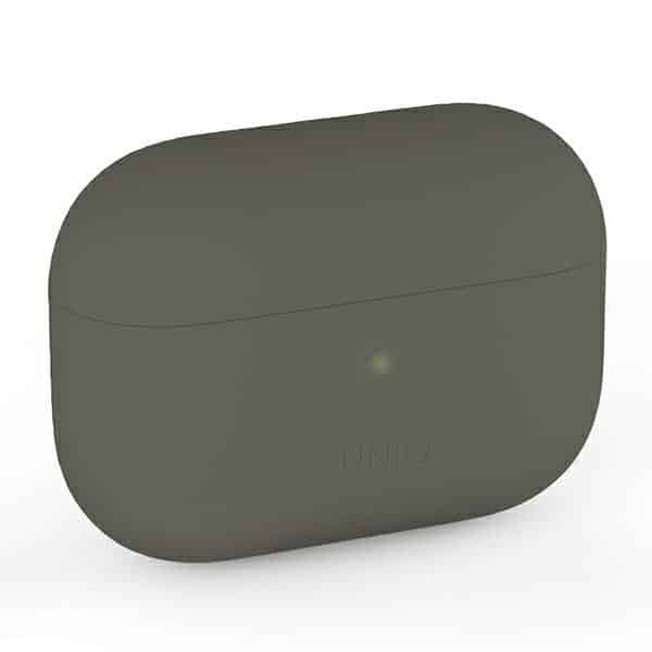 UNIQ θήκη Lino AirPods Pro Silicone γκρι/γκρι βρύα - Image 6