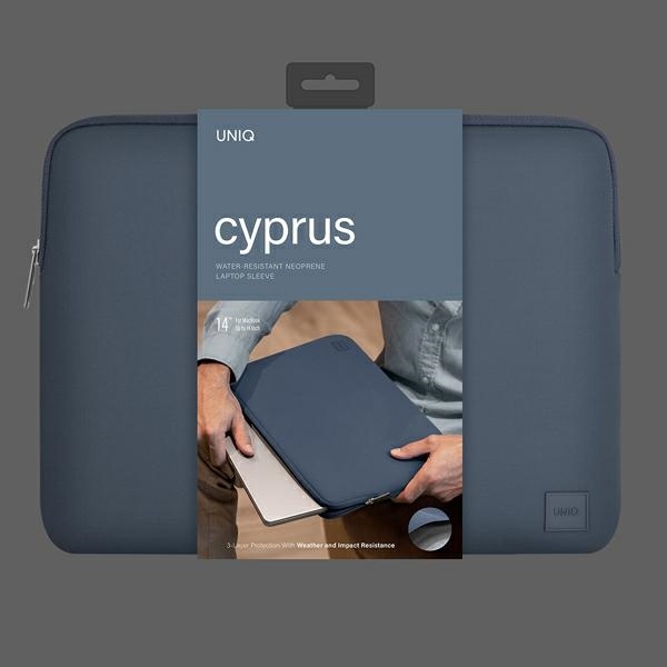 UNIQ θήκη Cyprus laptop Θήκη 14" μπλε/abyss blue Αδιάβροχη Νεοπρένιο - Image 6