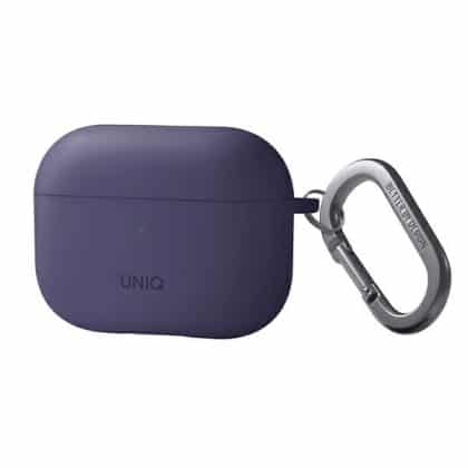 UNIQ θήκη Nexo AirPods Pro 2 gen + Ear Hooks Silicone (2022/2023) μωβ/fig purple