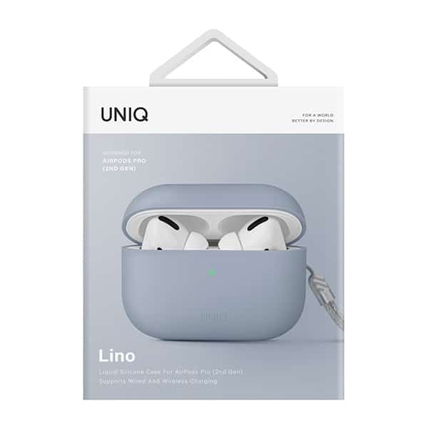 UNIQ θήκη Lino AirPods Pro 2 gen Silicone (2022/2023) μπλε/arctic blue - Image 5