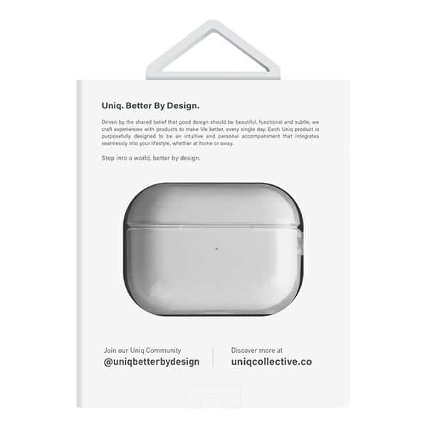 UNIQ θήκη Glase AirPods Pro 2 gen (2022/2023) διάφανη/λαμπερά διάφανη - Image 5