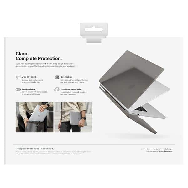 UNIQ Θήκη Claro MacBook Air 13 M2/M3 γκρι/καπνισμένο γκρι - Image 4