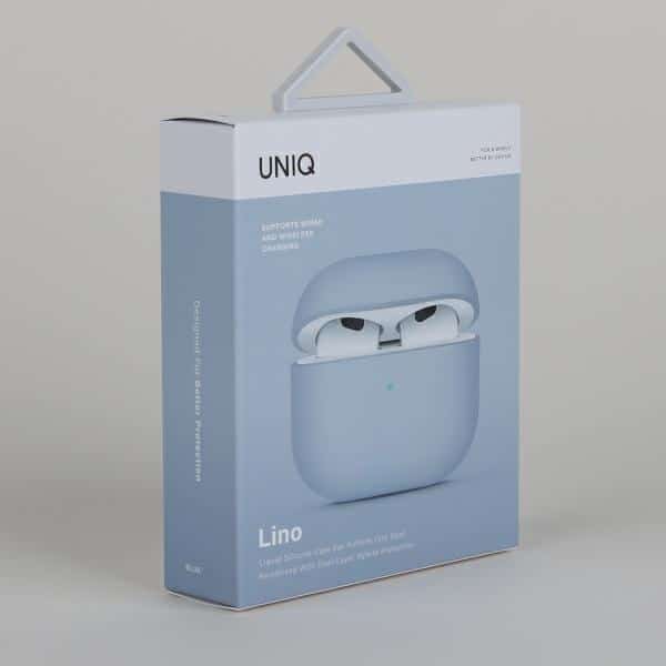 UNIQ θήκη Lino AirPods 3ης γενιάς Σιλικόνης σε χρώμα γαλάζιο/arctic blue - Image 5