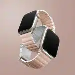 UNIQ λουράκι Revix Premium για Apple Watch Series 1/2/3/4/5/6/7/8/9/SE/SE2/Ultra/Ultra 2 42/44/45/49mm Edition Reversible Magnetic Leather ροζ-λευκό/blush pink-white - Image 2