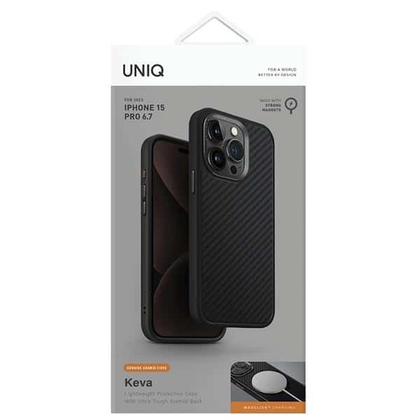 UNIQ Keva - θήκη για Apple iPhone 15 Pro Max - Μαύρο - Image 8