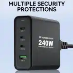 Wozinsky WGCSB 240W GaN φορτιστής τοίχου USB-A / 3 x USB-C - μαύρο - Image 7