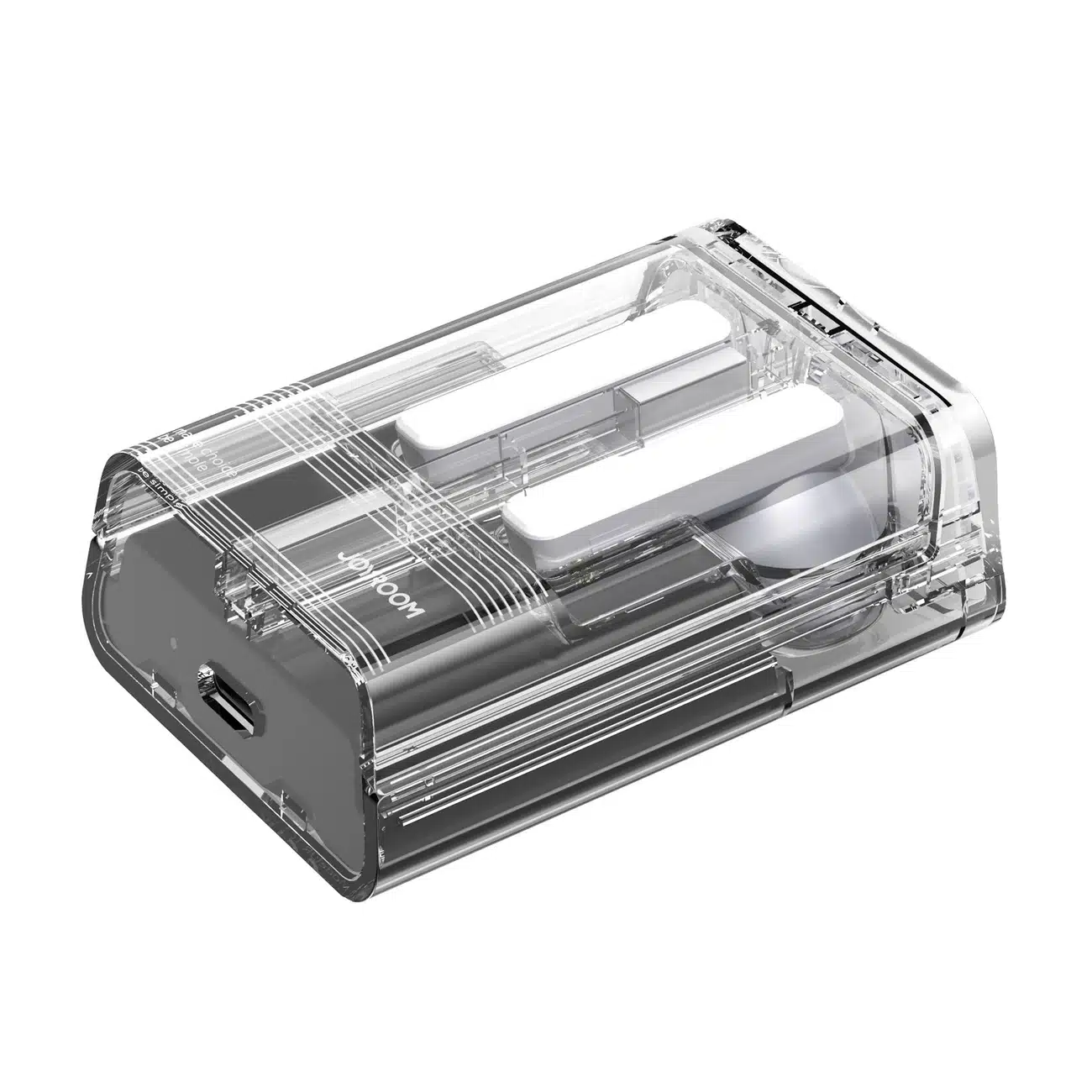TWS Joyroom JR-TC1 IceLens Series ασύρματα ακουστικά με LED φώτα - μαύρο - Image 5
