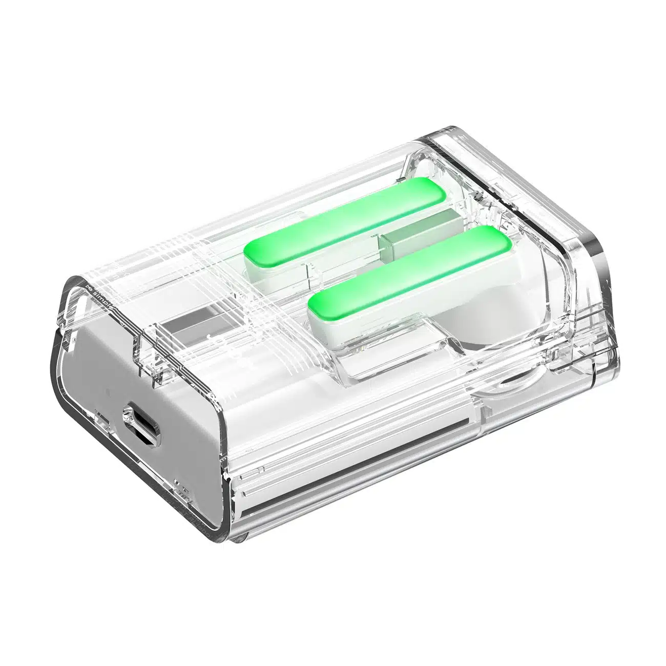 TWS Joyroom JR-TC1 IceLens Series ασύρματα ακουστικά με LED φώτα - λευκό - Image 4
