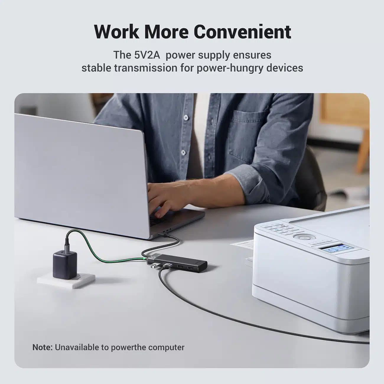 Ugreen CM653 HUB με 4 θύρες USB-A και καλώδιο τροφοδοσίας USB-A - μαύρο - Image 5
