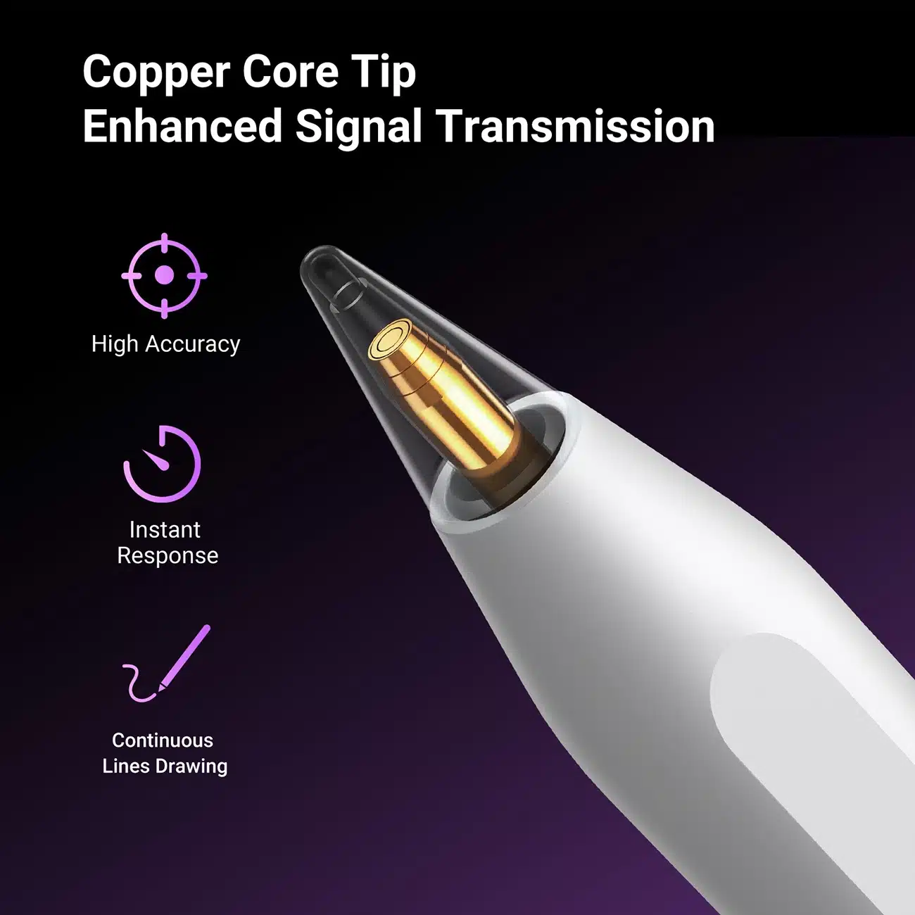 Ugreen LP653 Stylus με ασύρματη φόρτιση για ταμπλέτες iPad - λευκό - Image 3