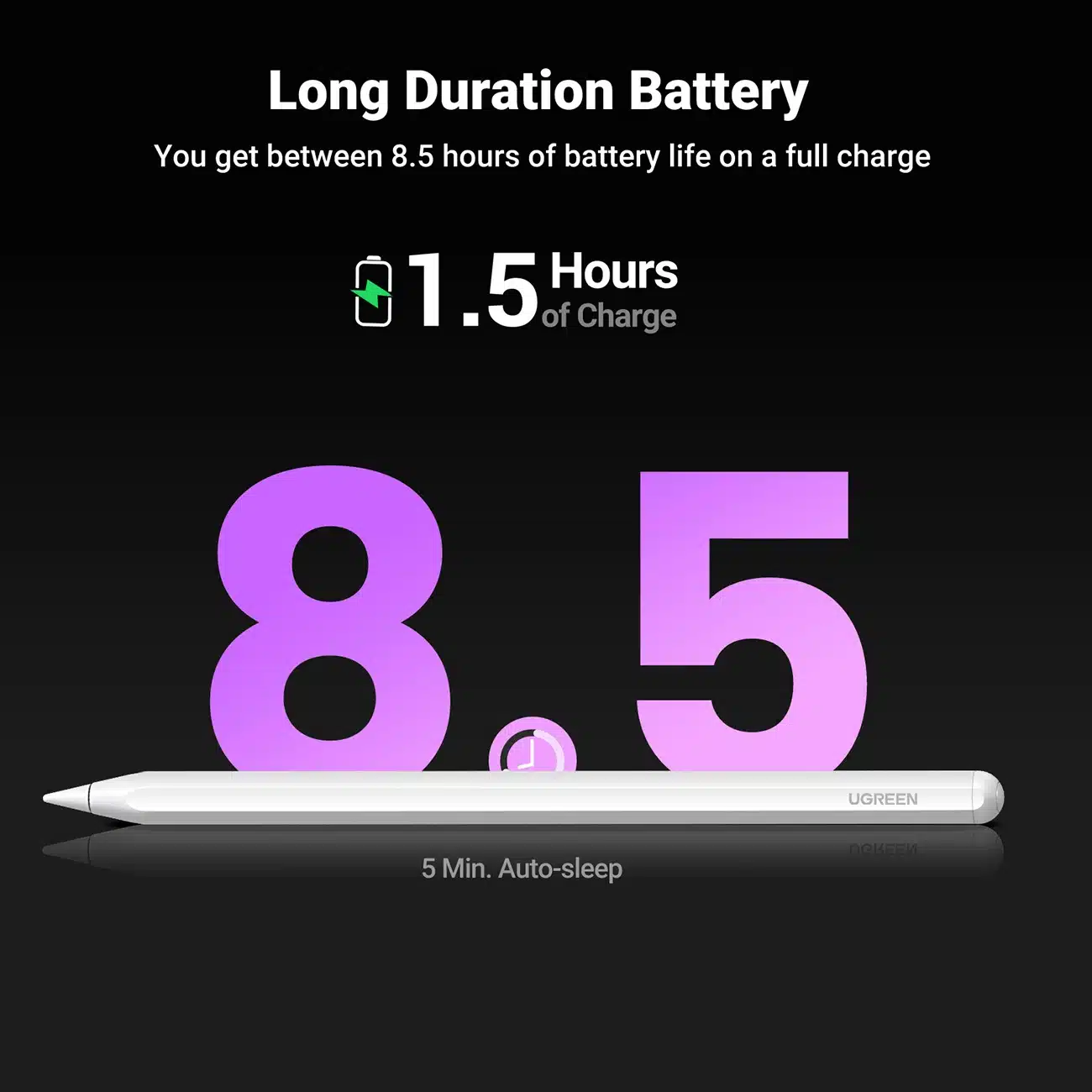 Ugreen LP653 Stylus με ασύρματη φόρτιση για ταμπλέτες iPad - λευκό - Image 6