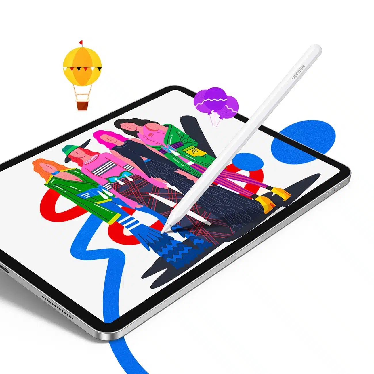 Ugreen LP653 Stylus με ασύρματη φόρτιση για ταμπλέτες iPad - λευκό - Image 8