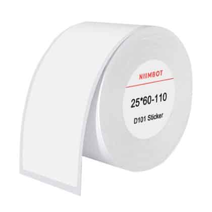 Niimbot Αυτοκόλλητες Θερμικές Ετικέτες 25x60mm, 110τμχ (Λευκό)