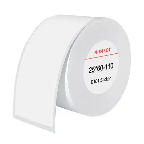 Niimbot Αυτοκόλλητες Θερμικές Ετικέτες 25x60mm, 110τμχ (Λευκό)