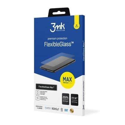 3MK FlexibleGlass Max Sam A115 A11, Υβριδικό Γυαλί με ενισχυμένες άκρες σε μαύρο