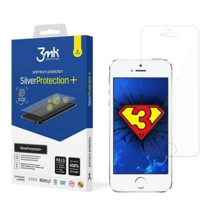 3MK Silver Protect+ iPhone 5/5S/SE Αντιμικροβιακή Μεμβράνη Εγκατάστασης με Υγρό