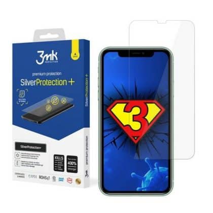 3MK Silver Protect+ iPhone 11/iPhone Xr Αντιμικροβιακή Μεμβράνη Προστασίας με Υγρή Εγκατάσταση